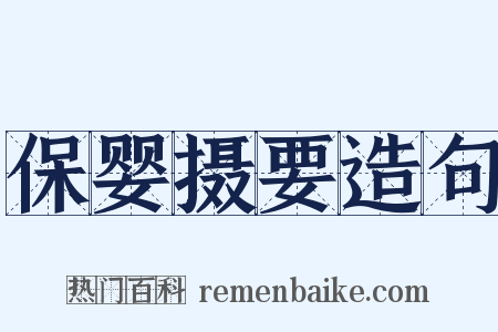 保婴摄要造句是什么意思的图片